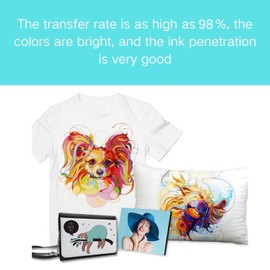TriUnytion Sublimation Paper A4 210 x 297 mm 100 g/m² 100 Sheets Sublimation Transfer Paper for T-Shirt Cups Metal Ceramic Glass Compatible with Epson, Roland, Mutoh, Mimaki Sublimation Printers