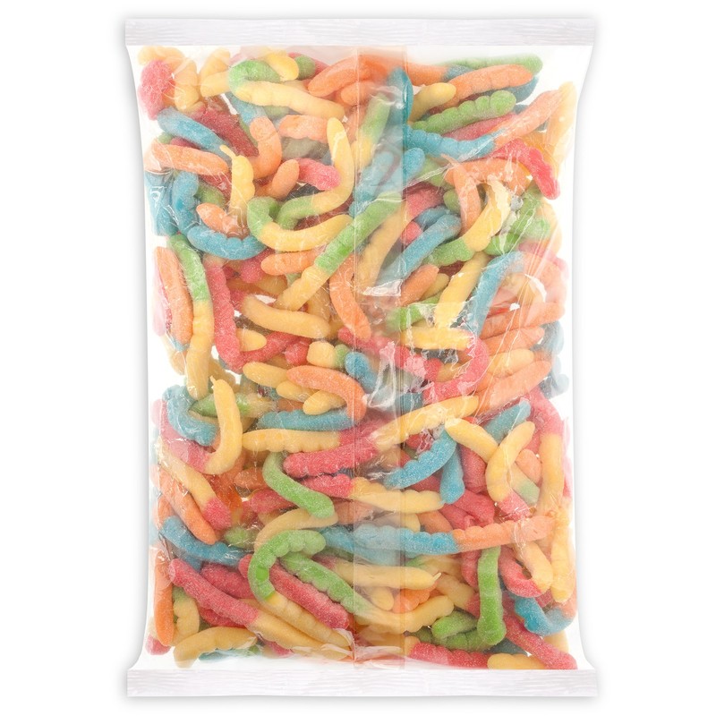 Albanese Candy, Sour Large Neon Gummi Worms, 4.5-pound Bag