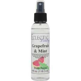 Eclectic Lady Grapefruit and Mint Body Spray, 4 ounces, Body Mist for Women with Clean, Light & Gentle Fragrance, Cologne with Soft, Subtle Aroma For Daily Use