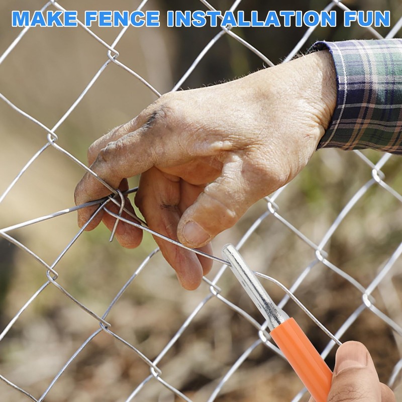Wire Fence, T Post Clips Tool with Winder 3 Holes