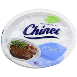 Chinet Premium 12 5/8 x 10-Inch Paper Platters, 24 ct - 2 Pack