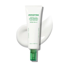 Innisfree Green Tea Hyaluronic Acid Calming Moisture Sun Serum SPF50+ PA++++ 50ml, 2 pcs. / 이니스프리 그린티 히알루론산 진정 수분 선세럼 SPF50+ PA++++ 50ml, 2개