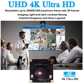 Hotpet 4K USB Camera Sony IMX317 Image Sensor Webcam for Windows Mac Android Linux (3.6mm Lens)