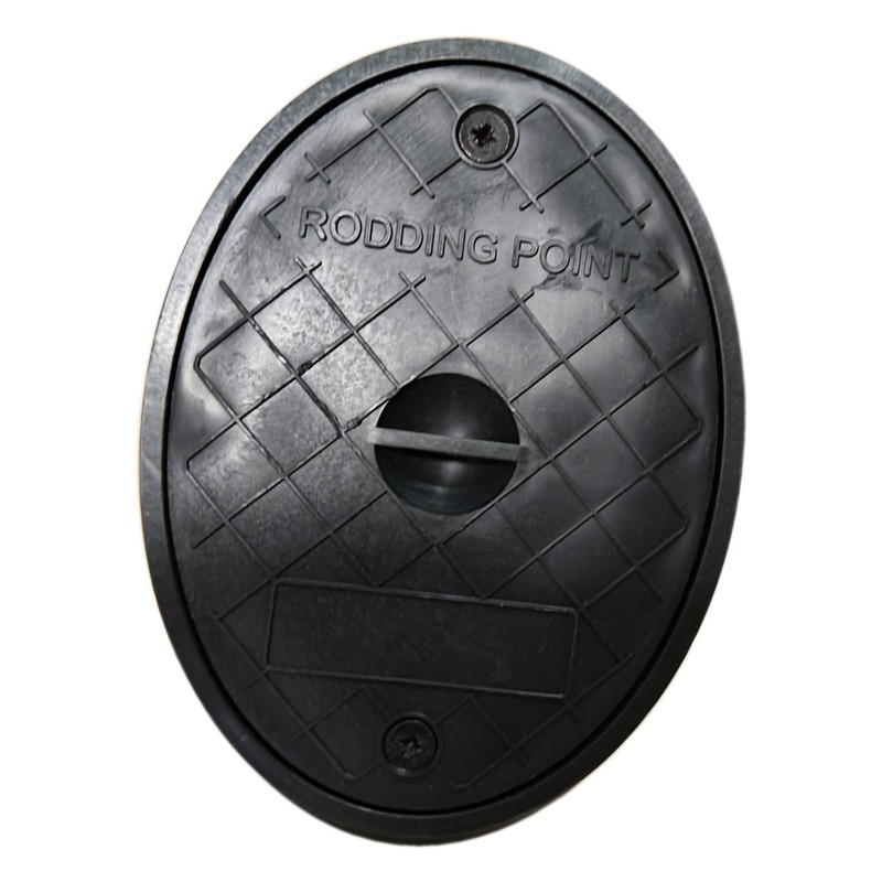 SHMOX Underground Drainage Oval Rodding Point - Plastic 110mm Black