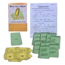 Unbranded Teacher Made Literacy Center Learning Resource Game Multiple Meaning Words