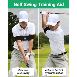 FODESAN Golf Swing Training Aid – Arm Band for Chicken Wing Correction – Improve Swing Consistency Skill Levels – for Right & Left-Handed Golfers