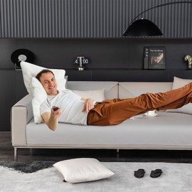 VanderHOME Universal Sofa Cover, Waterproof Sofa Cover, Sofa Protective Blanket, Non-Slip Protection Against Pets, Cats, Dogs, Couch Cover, 90 x 160 cm, Light Grey Seat Cover (1 Piece)