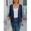 Famulily Women's Shrugs Summer Lightweight Cardigans Tie Front 3/4 Sleeve