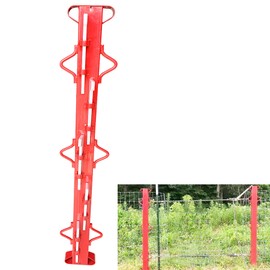 SUONE Woven Wire Fence Stretcher Bar 4ft with 5 Wedges, Wire Stretcher Fence Suitable for Fixing Fences on Pastures,Farms, Garden Barriers,Orchard Professional Use