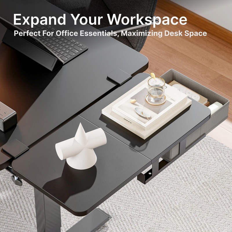 PEGZONE Desk Extender Tray, 24" x 14.4" Clamp On Desk
