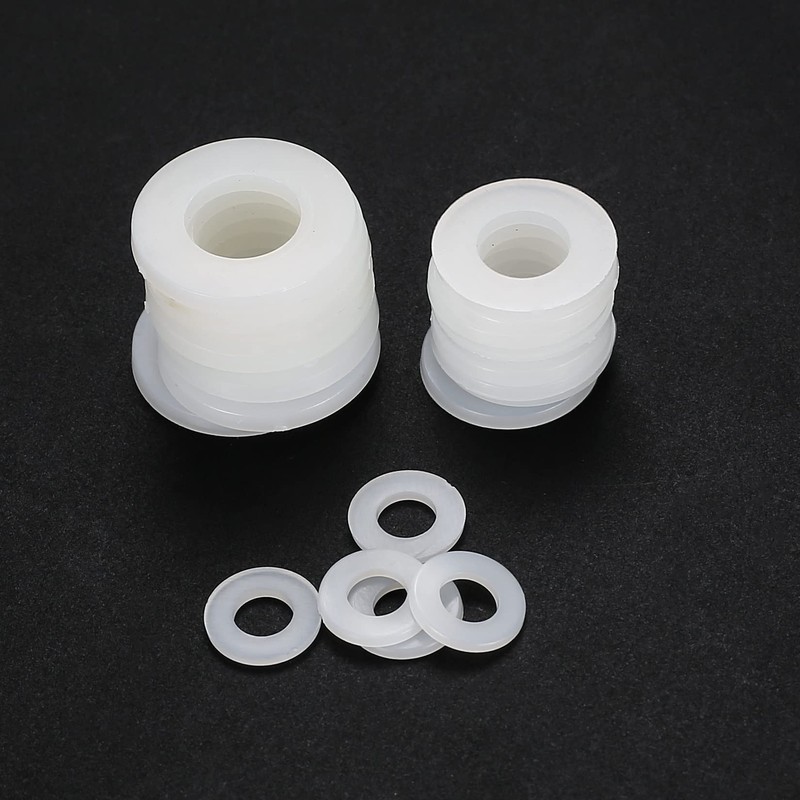 650 Pcs Nylon Washers, White Flat Plastic Spacers Washers, Assorted