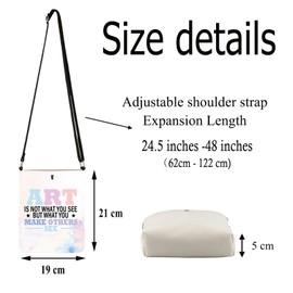 FUSTMW Art Crossbody Bag for Artists Gifts Art Lovers Gifts Art Crossbody Purse with Adjustable Shoulder Strap Bucket Bag, Art Body Bag