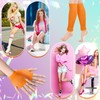 SATINIOR Elastic Neon Leg Warmers and Fishnet Gloves Set 80s
