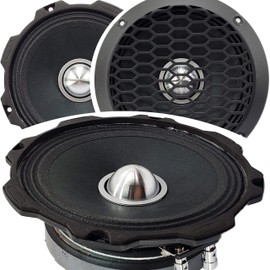 Gravity Pro Warzone Series 6.5” Inches 1000 Watts Peak Power Mid-Range Speaker for Car (2Speakers) with Heavy Duty Titanium 600W Peak Power Super Tweeter (2 Tweeters)