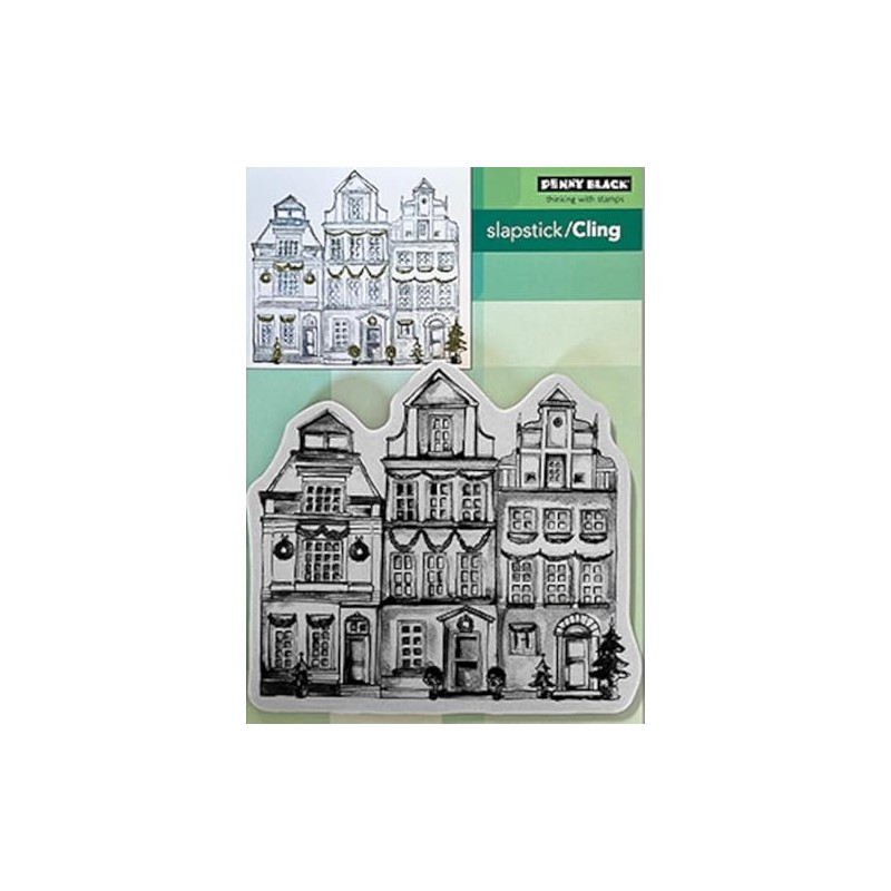 Penny Black Cling Rubber Stamps - Christmas Town 40-943