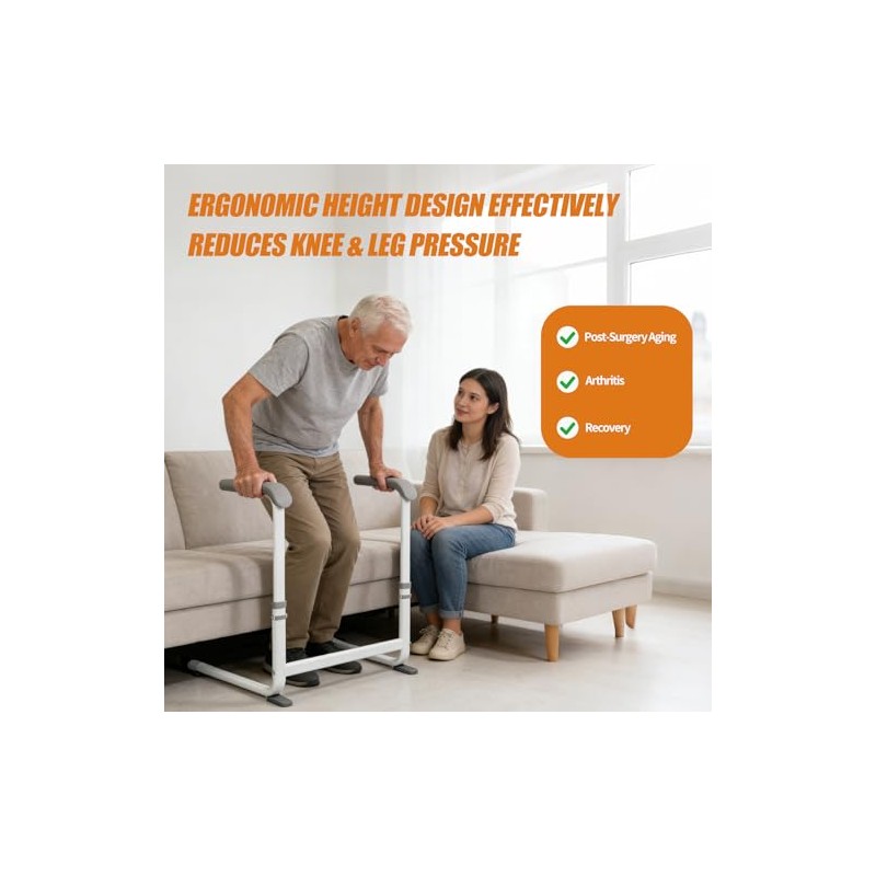 Stand Assist Aid for Elderly,Height Adjustable Mobility Standing Aid Rail