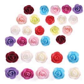 GBSTORE 100 Pcs Mini Artificial Foam Rose Flowers 1.2 inch Colorful Fake Rose Heads for DIY Home Decoration, DIY Wedding Flowers, Party, Festival,Valentine's Day Decoration