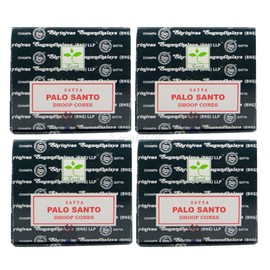 Satya Palo Santo Incense Cone x4 pack, used for Aromatherapy, Spa, Yoga, Weddings, Reiki, Meditation, Healing by SAMASIA