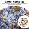 VILLCASE Ceramic Mosaic Tiles, Broken Ceramic Tiles Pieces Glazed Tiles,