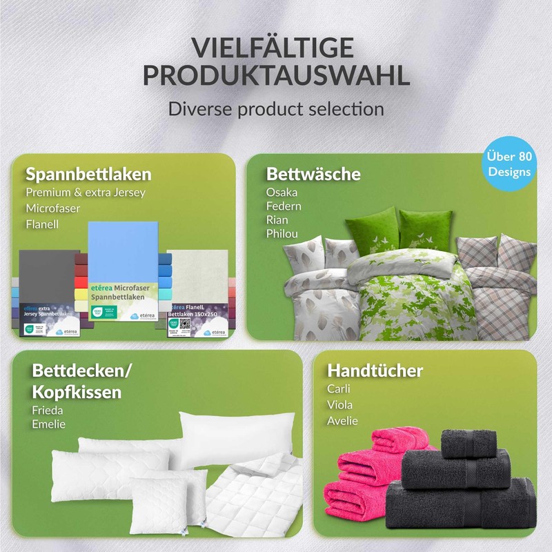 Etérea Carli Hand Towels, Single + Set + Bath Mat,