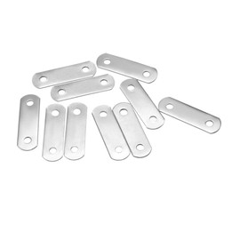 uxcell Repair Plate, 34mmx10mm, Flat Fixing Mending Corner Brace Bracket Connector, Pack of 10