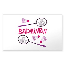 CafePress Badminton Sticker Rectangle Bumper Sticker Car Decal