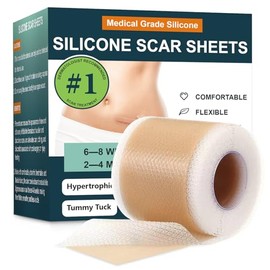 Láminas de silicona para cicatrices Micakin, cinta de silicona para cicatrices, láminas de silicona para cicatrices, cinta para cicatrices quirúrgicas, eliminación de protuberancias queloides, elimin