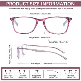 BONCAMOR 4 Pack Progressive Multifocus Reading Glasses Men and Women Computer Blue Light Blocking Anti Eyestrain Readers (Blue Brown Red Purple, 1.75, Diopters)
