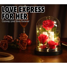 InnoBeta Birthday Gifts for Women, Rose Flower Gifts for Women Girlfriend Mom Her, Monogram Initial Rose Gifts 4.72 * 7.87 Inch, Gifts for Birthday, Mothers Day, Anniversary, Xmas - Initial P