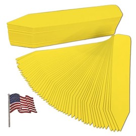 TAGKRAFTERS 6" x 7/8" Yellow Professional Duty Pot Stakes - 400 Pcs - Plastic Plant Tags and Labels - Nursery Garden Tree Labels Waterproof Writeable | Made in The USA |
