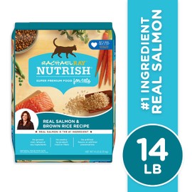 Rachael Ray Nutrish Premium Natural Dry Cat Food, Real Salmon & Brown Rice Recipe, 14 Pounds