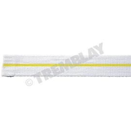 Judo Belt Roll 25m White and 1 Yellow Line, Cotton