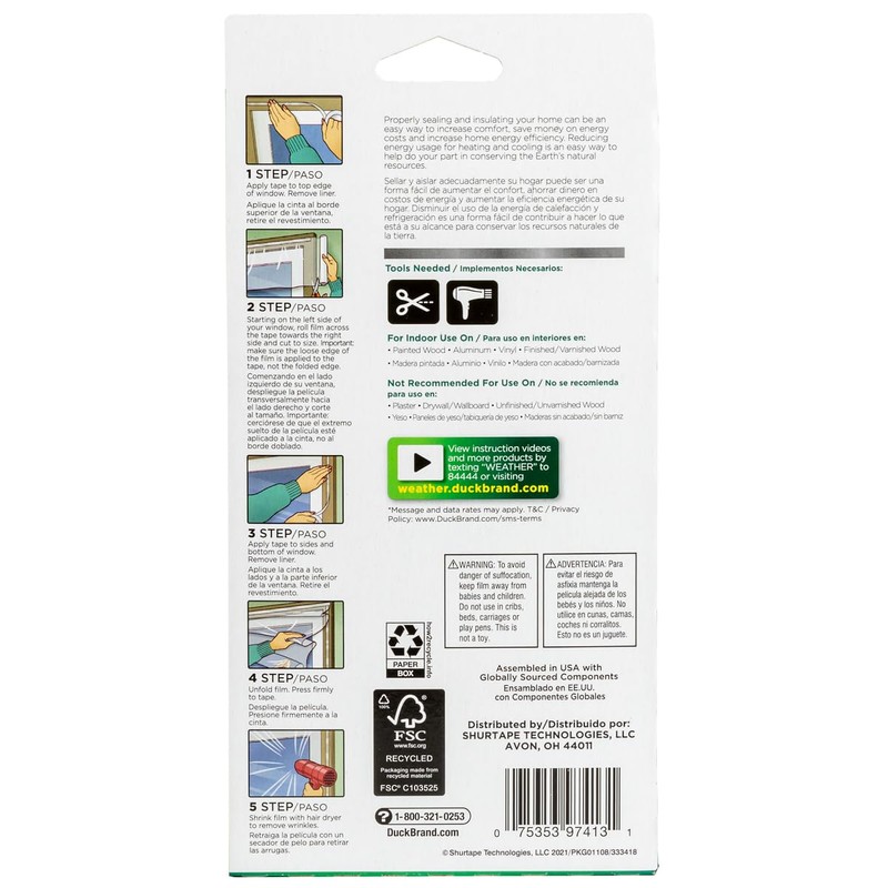 Duck Brand Rolled Window Insulation Kit: 84 in. x 120