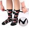 4 Pairs Valentine Hand Holding Socks, Cute Magnetic Hand Holding