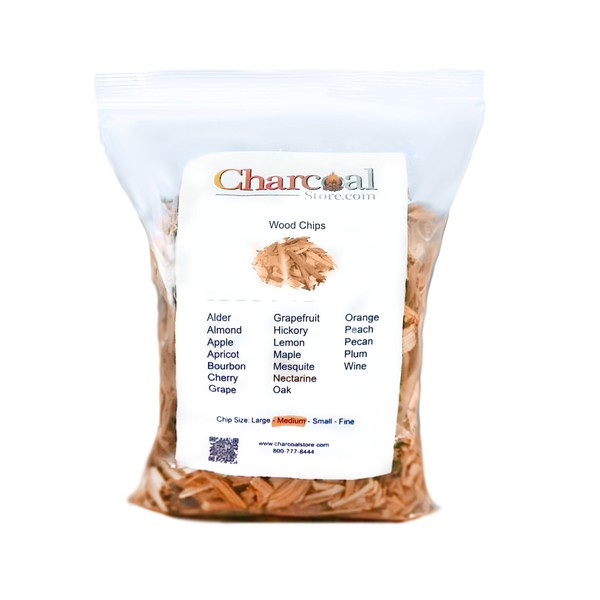 CharcoalStore Pecan Smoking Wood Chips (Medium) 2 pounds