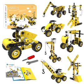 AMYCOOL Building Toys, Boys, Girls, Car, Carpenters, 8 Models, Birthday Gift, Ranking, Transformation Car, Ranking Toy, Construction Site Gift, Christmas Gift, Gift for 3, 4, 5, 6, 7, 8 Years Old