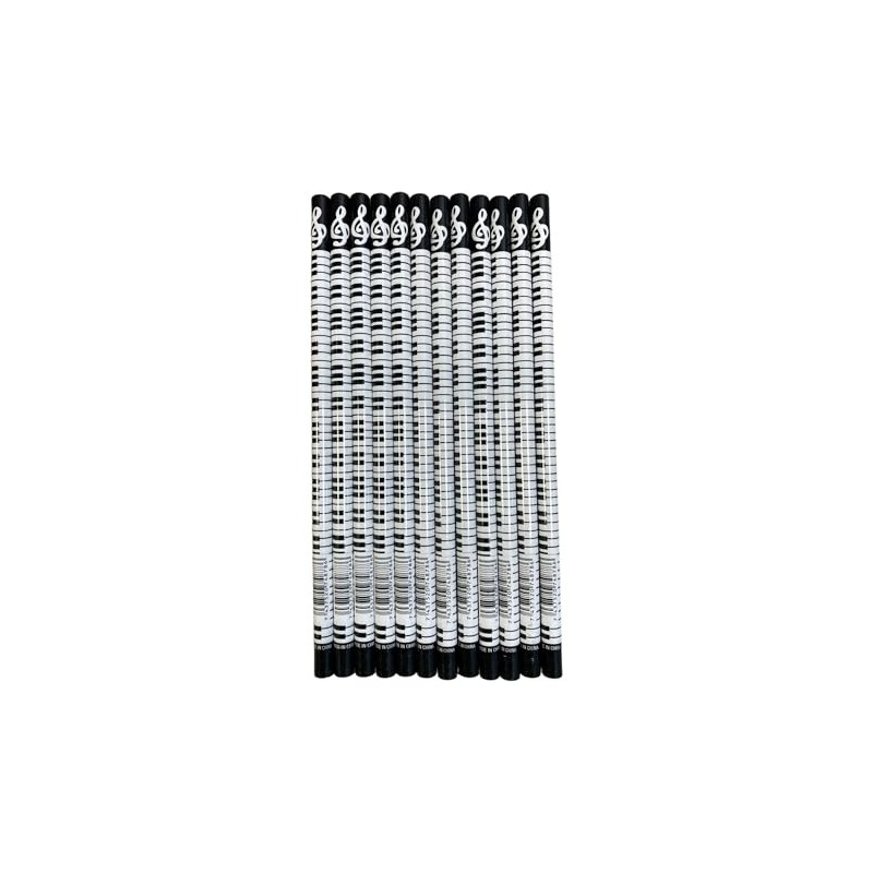 Pack of 12pcs Music Themed Black and White Keyboards HB