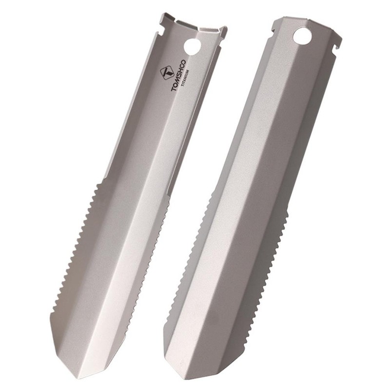 TOMSHOO Titanium Garden Hand Serrated Shovel Outdoor Camping Hiking Backpacking