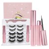 Kit De Pestañas Postizas Magnéticas & Delineador De Ojos
