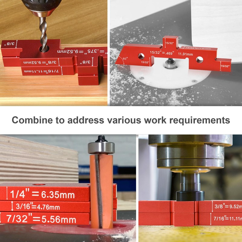 Esdabem 14 Setup Blocks Woodworking for router table saw accessories