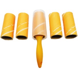 Lint Roller, 1 Rod with 5 Rollers, Total 150 Sheets, For All Textiles and Surfaces