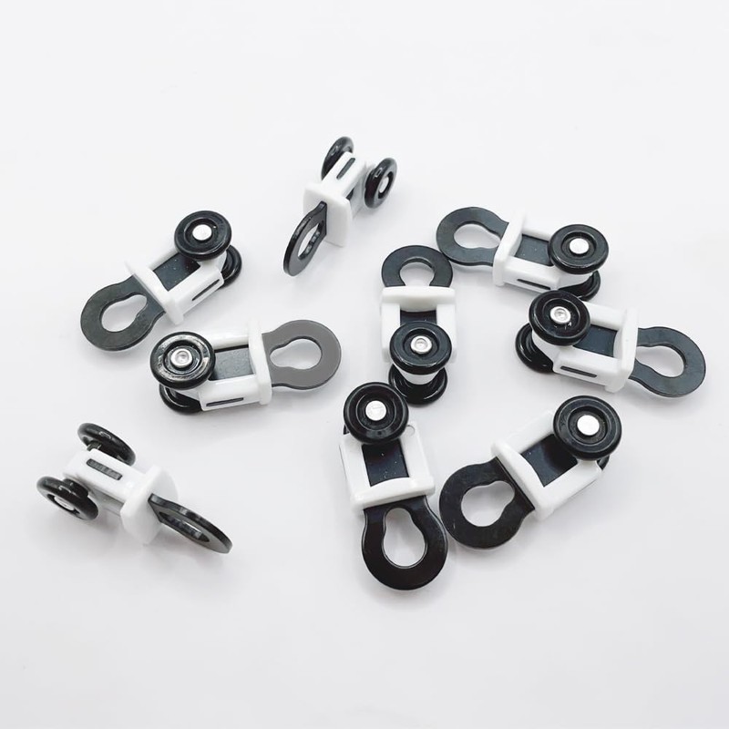 XINGSUI 30 Pieces Metal Curtain Track Roller with Two Wheels