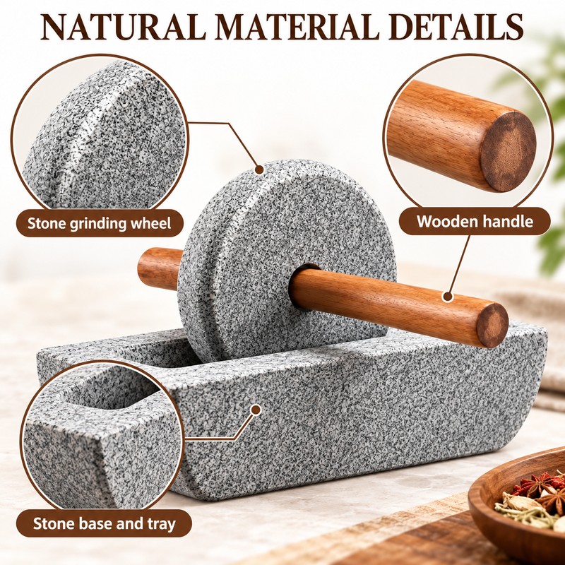 Stone Tea Mill for Matcha Preparation – Compact 15 x