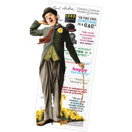Charlie Chaplin Quotable Notable - Greeting Card and Sticker Sheet - Envelope Included