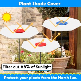 GFYYBKJ 3 Pack Plants Shade Cover For Outdoor Plants, 65% Sunblock Shade Cloth Outdoor, Garden Shade Disk Umbrella, Sun Shade For Plants, Prefect For Your Garden, Potted Plant, Live Plant Outdoor(02)