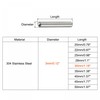 sourcing map 3 x 30 mm Dowel Pins 304 Stainless