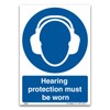 Hearing Protection Must Be Worn Sign - A4 Rigid Plastic