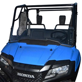 Clearly Tough Half Windshield for the Honda Pioneer 700 - Scratch Resistant- The Ultimate in Side by Side Versatility! Easy on and Off. Quickly Install or Remove. Premium Hard Coat. Made in America!