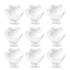 zaoalife 20pcs Plastic Mini Dessert Cup Heart-Shaped Parfait Cup Tiramisu Cup Disposable and Reusable, Ice Cream Bowls for Party Weddings Desserts