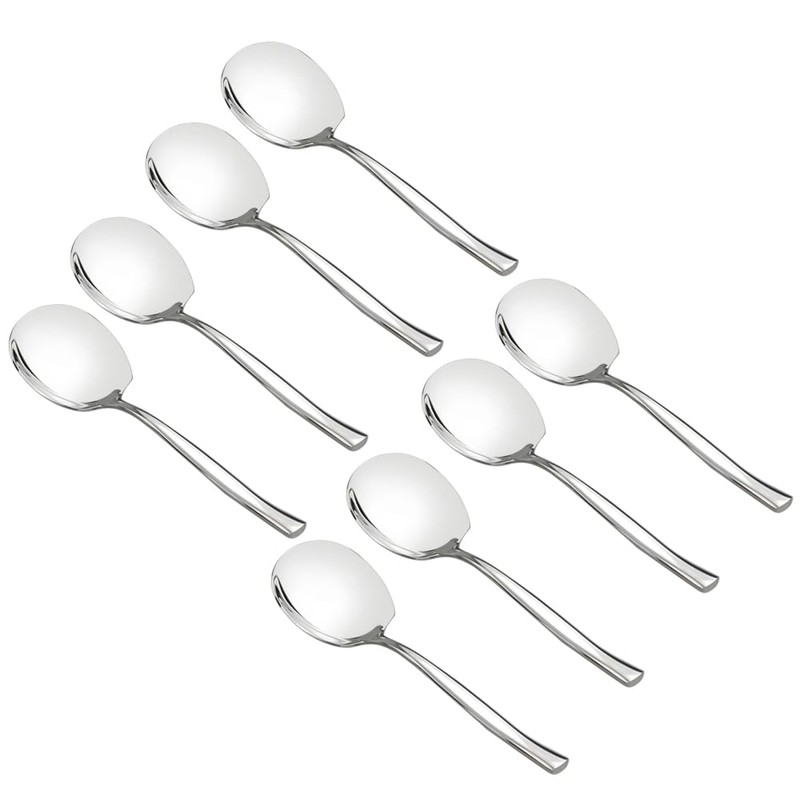 Idomy 8-Piece Stainless Steel Buffet Serving Spoon, Large Serving Spoon